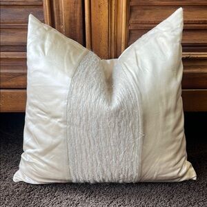 Donna Karan Essentials Cream 18x20 Silk Accent Pillow
